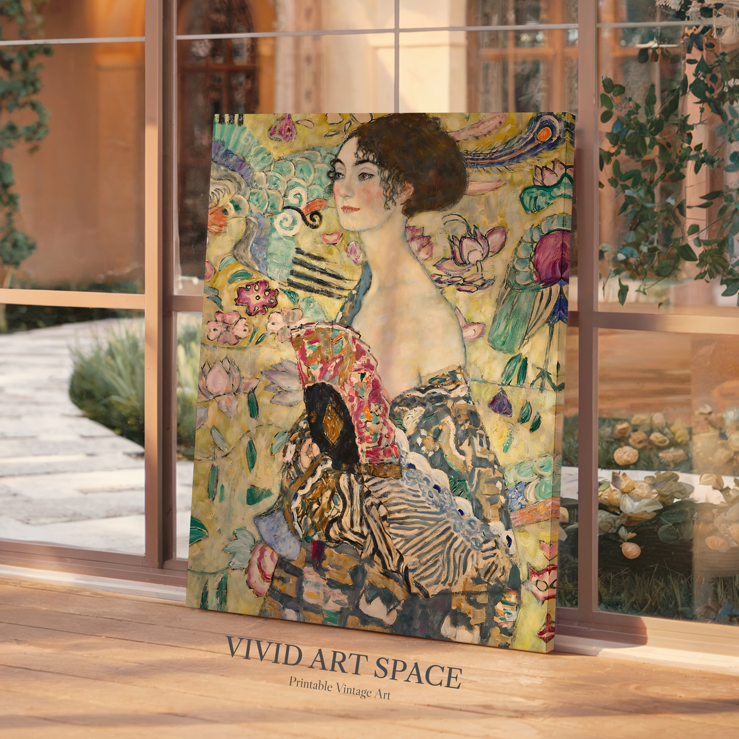 Lady with a Fan (1917) by Gustav Klimt