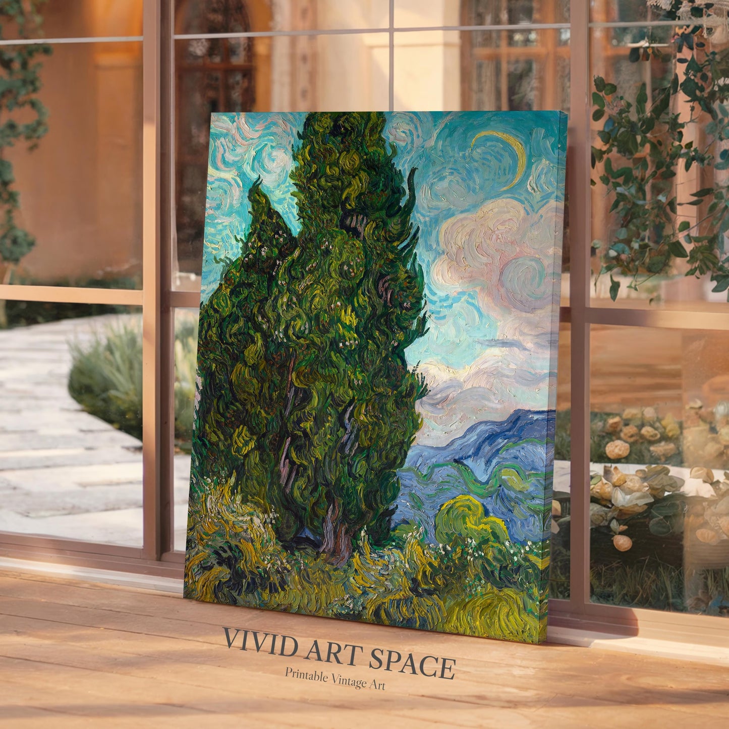 Cypresses (1889) by Vincent van Gogh