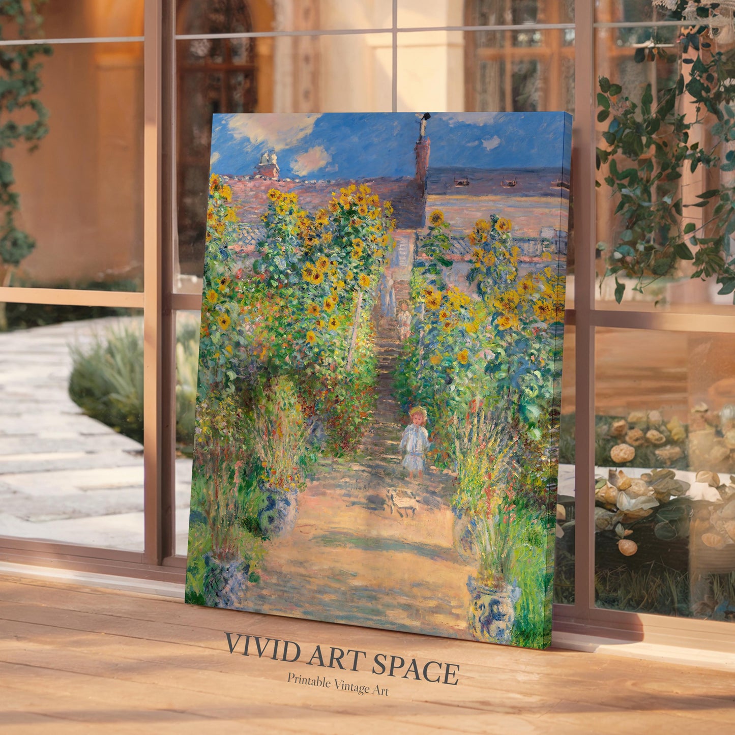 The Artist's Garden at Vétheuil (1881) by Claude Monet