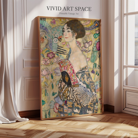 Lady with a Fan (1917) by Gustav Klimt
