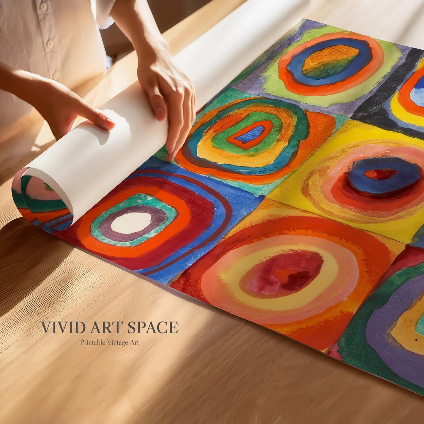 Squares with Concentric Circles (1913) by Wassily Kandinsky